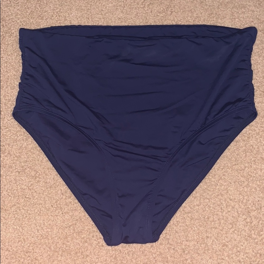 Navy Blue High Waisted Bikini Bottoms